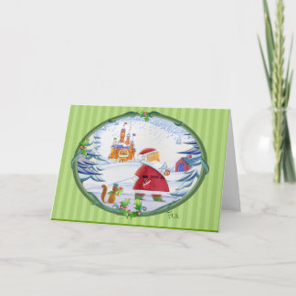 Cartão De Festividades País das maravilhas do inverno