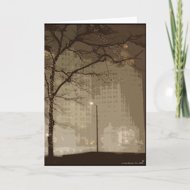 Cartão De Festividades País das maravilhas do inverno de Chicago (Frente)