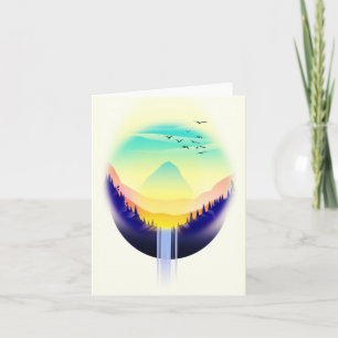 Cartão De Festividades Paisagem de Cachoeira