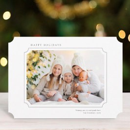 Cartão De Festividades Paisagem de Fotos de Natal Minimalista