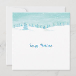 Cartão De Festividades Paisagem de Inverno Nevado Com Árvores de Abeto Fe