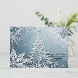 Cartão De Festividades Paisagem de Natal Elegante, Saudação de Natal
