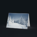 Cartão De Festividades Paisagem do inverno<br><div class="desc">Paisagem do inverno com pele-árvores e neve fresca. © de Ucrânia Carpathians e ® Bigstock® - todos os direitos reservados.</div>