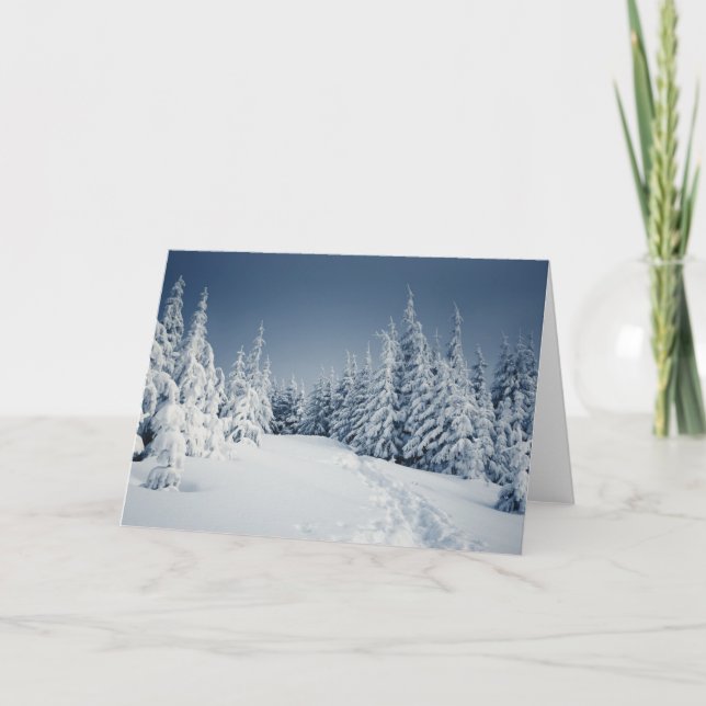 Cartão De Festividades Paisagem do inverno (Frente)