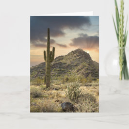 Cartão De Festividades Paisagem no Deserto 2767-Arizona com Raios Sun