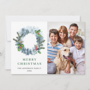 Cartão De Festividades Paisagem Terra Natal Floresta 4 Foto Saudação