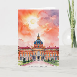 Cartão De Festividades Palácio de Blenheim Pintura a Óleo Personalizada