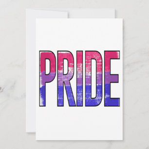 Cartão De Festividades Palavra de Orgulho Bissexual