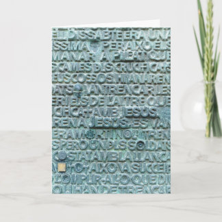 Cartão De Festividades Palavras de Sagrada Familia