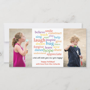 Cartão De Festividades Palavras x2