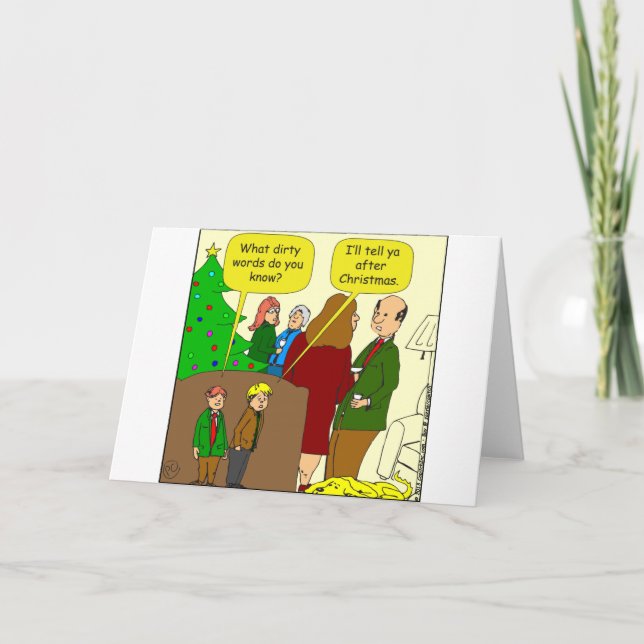 Cartão De Festividades palavras x94 sujas 1 desenho animado (Frente)