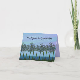 Cartão De Festividades Palm Trees Jewish New Year Card