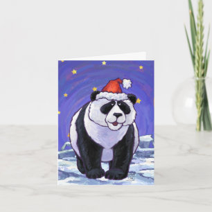 Cartão De Festividades Panda Bear Christmas