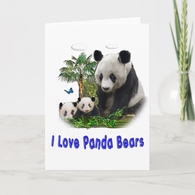 Cartão De Festividades panda beras (Frente)