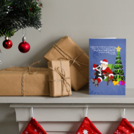 Cartão De Festividades Panda do papai noel