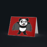 Cartão De Festividades Panda do vampiro<br><div class="desc">Esta panda do vampiro é demasiado bonito! Com seus presas e cabo este design faz um presente excelente ou qualquer um do Dia das Bruxas que gostem de vampiros. Grandes ideias do presente aqui para seus amigos e família.</div>