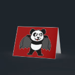 Cartão De Festividades Panda do vampiro<br><div class="desc">Esta panda do vampiro é demasiado bonito! Com seus presas e cabo este design faz um presente excelente ou qualquer um do Dia das Bruxas que gostem de vampiros. Grandes ideias do presente aqui para seus amigos e família.</div>