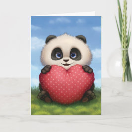 Cartão De Festividades Panda dos namorados