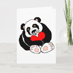 Cartão De Festividades Panda Love