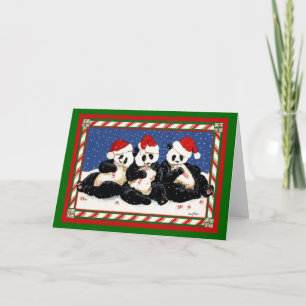 CARTÃO DE FESTIVIDADES PANDA NATAL