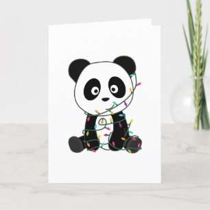 Cartão De Festividades Panda Natal Neve Inverno Animais Pandas Adultos C