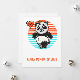 Cartão De Festividades Panda "Panda-monium of Love"