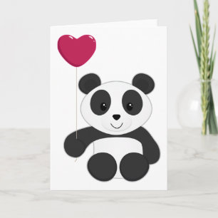 Cartão De Festividades Panda Valentine