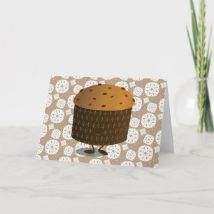 Cartão De Festividades Panettone sorridente