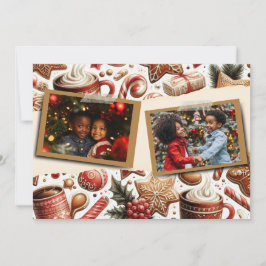 Cartão De Festividades Pão de Gingerpão Natal - Questão de Férias Planas