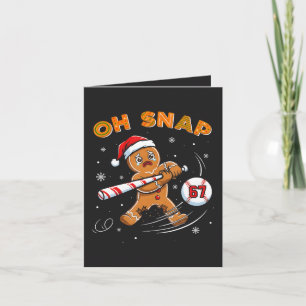 Cartão De Festividades Pão de Mel Oh Snap 67 Beisebol