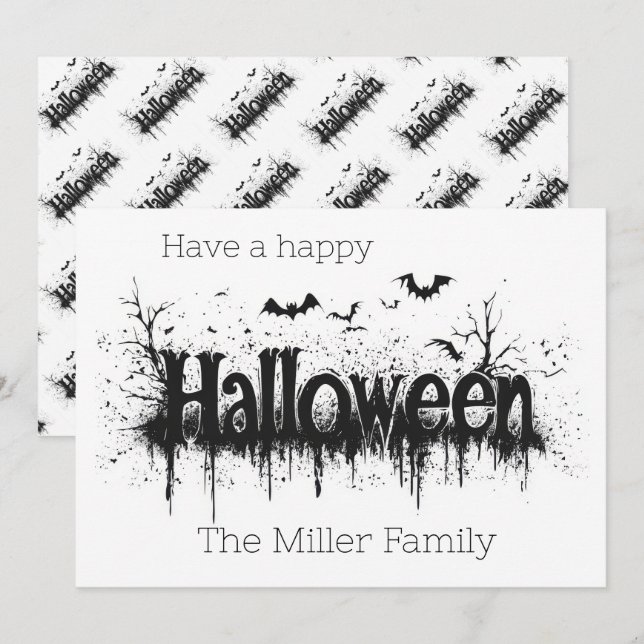 Cartão De Festividades Pão-Pato - Um Halloween Howl (Frente/Verso)