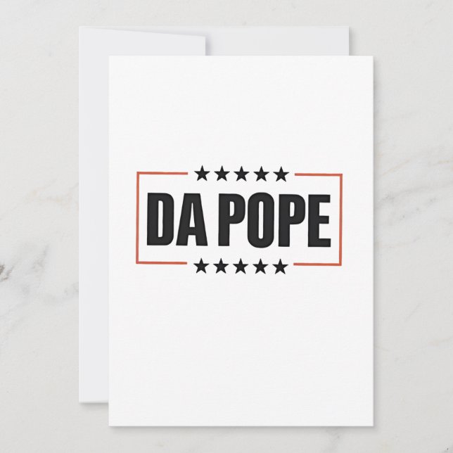 Cartão De Festividades Papa Leão XIV Igreja Cristã Do Papa (Frente)