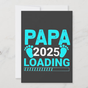 Cartão De Festividades Papai 2025 Carregando paternidade Pai Prestes a Na