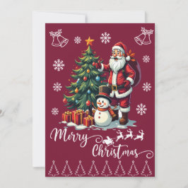 Cartão De Festividades Papai Noel Alegre Natal