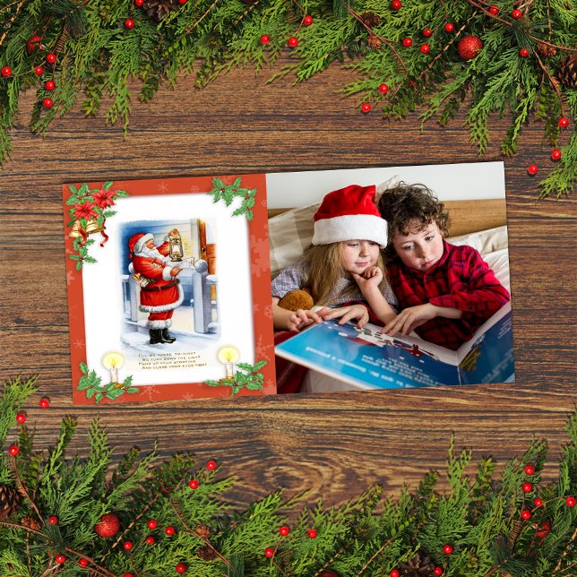 Cartão De Festividades Papai Noel Antigo Foto Personalizada  (Criador carregado)