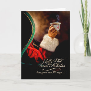 Cartão De Festividades Papai Noel Antigo Natal Vintage São Nicolau