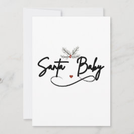 Cartão De Festividades Papai noel Baby - Script Flirty Holiday
