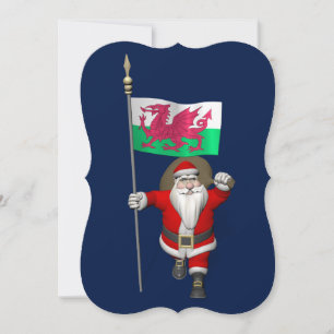 Cartão De Festividades Papai Noel Com Alferes De Gales