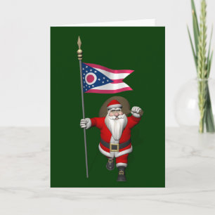 Cartão De Festividades Papai Noel Com Alferes De Ohio