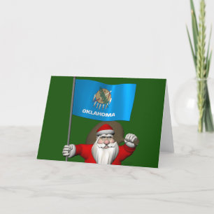 Cartão De Festividades Papai Noel Com Alferes De Oklahoma