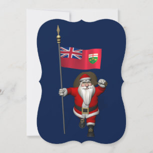 Cartão De Festividades Papai Noel Com Alferes De Ontário