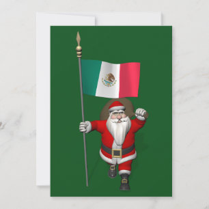 Cartão De Festividades Papai Noel Com Alferes Do México