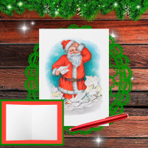 Papai Noel com Cartas de Natal