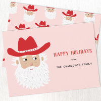 Papai Noel Cowboy Natal Rosa