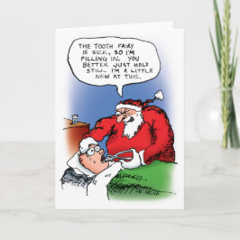 Cartão De Festividades Papai noel da fada de dente