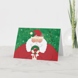 Cartão De Festividades Papai noel da Noite de Natal personalizado