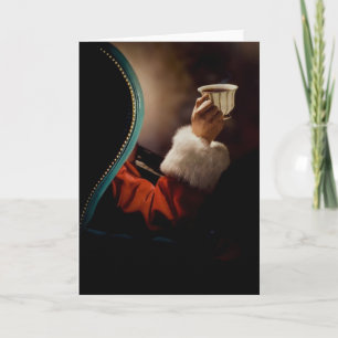 Cartão De Festividades Papai Noel dando uma folga na véspera de Natal