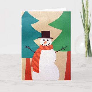 Cartão De Festividades Papai Noel de Natal & Árvores