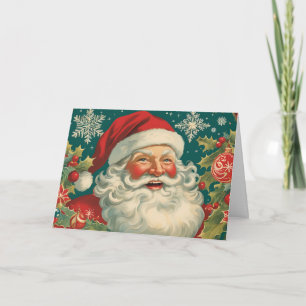 Cartão De Festividades Papai Noel de Natal Vintage