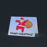 Cartão De Festividades Papai noel de Ninja? Feliz Natal!<br><div class="desc">Poderia Papai Noel ser um Ninja desde que é tão furtivo? Tenha o Feliz Natal com o papai noel deste Ninja!</div>